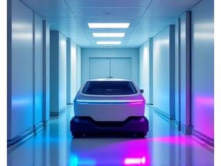 Συσκευή απολύμανσης UV-C σε ιατρικό δωμάτιο